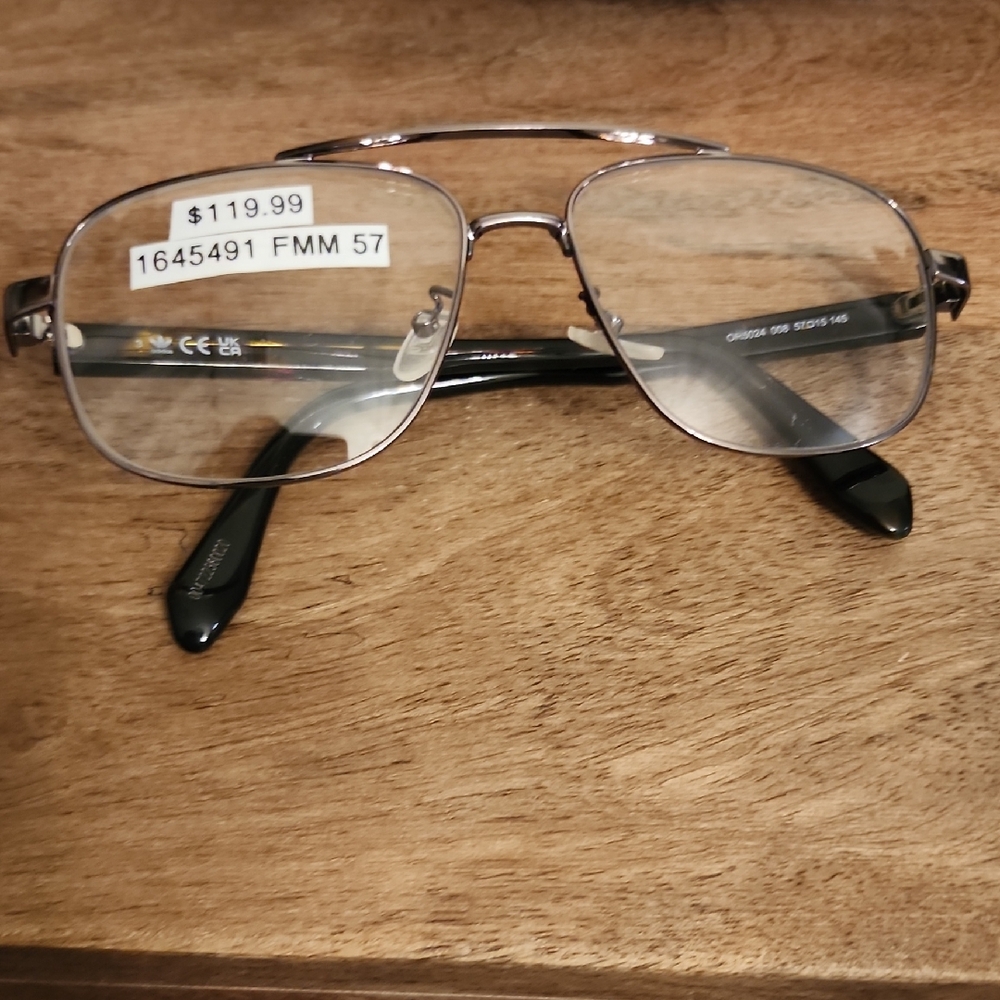 Adidas Tortoise Shell and Silver Glasses
